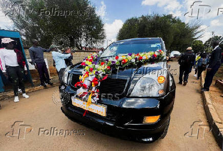 Funeral procession of slain Olympian Rebecca Cheptegei, in Eldoret