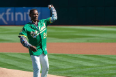 MLB: Texas Rangers at Oakland Athletics