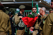 Funeral of Israeli soldier Israeli soldier Sergeant Yosef Hieb in Tuba-Zangariya