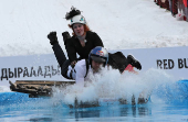 Red Bull Jump and Freeze competition outside Almaty