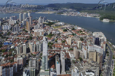Vista area de Santos (SP)