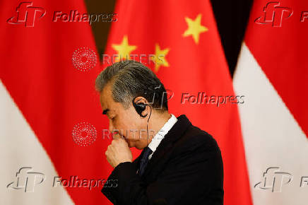 Chinese foreign minister Wang Yi meets his Indonesian counterparts Retno Marsudi in Jakarta