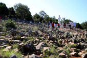 FILE PHOTO: Photo shows site where the Virgin Mary reportedly appeared in an apparition in Medjugorje,