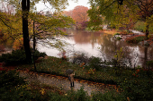 Rain falls in the midst of a drought warning in New York