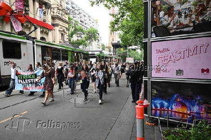 'School Strike for Palestine' march in Melbourne