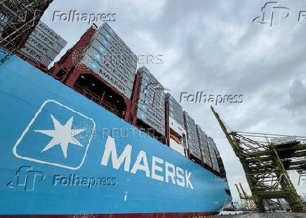 A view of the container vessel 