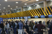 Cancelamento de voos no aeroporto d Congonhas aps chuva em So Paulo