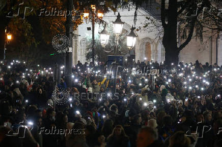 Georgian opposition supporters protest against government's EU application delay