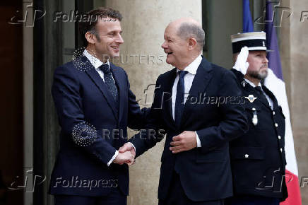 French President Macron meets Germany's Chancellor Scholz in Paris