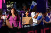 Protest to mark the International Day for the Elimination of Violence Against Women, in Panama City