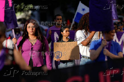 Protest to mark the International Day for the Elimination of Violence Against Women, in Panama City