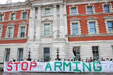 Protest in central London in solidarity with Palestinians
