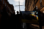 People attend a rally over Ukraine conflict in Prague