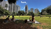 Parque Augusta em dia ensolarado