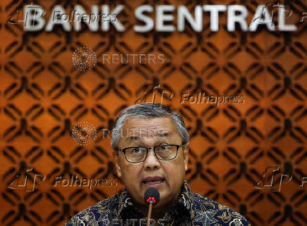 Press conference with Indonesia's Central Bank Governor Perry Warjiyo in Jakarta