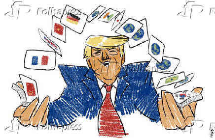 Charge da cartunista Marília Marz - Donald Trump