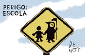 Charge - 'Perigo: Escola'