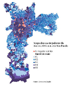 Mapa dos carregadores de carros elétricos em São Paulo