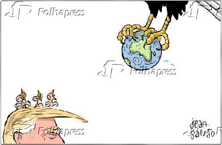 Charge de Jean Galvão - Donald Trump