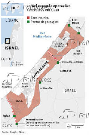 Israel expande operações terrestres em Gaza