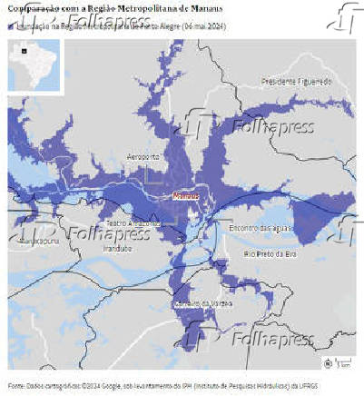 Veja como seria a extensão da tragédia de Porto Alegre em Manaus