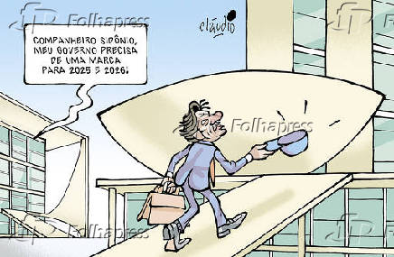 Charge - 'Ministro Haddad pede ajuda ao Congresso'