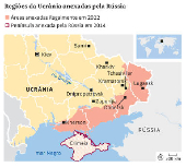 Regiões da Ucrânia anexadas pela Rússia