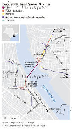 Como será o túnel Santos-Guarujá