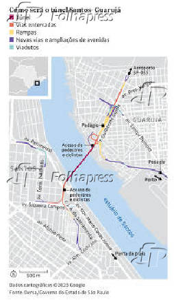 Como será o túnel Santos-Guarujá
