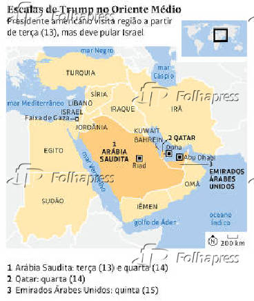Escalas de Trump no Oriente Médio
