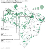 Número de localidades indígenas por município