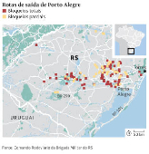Rotas de saída de Porto Alegre