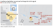 Combate a incêndios no pantanal ao longo do rio Paraguai