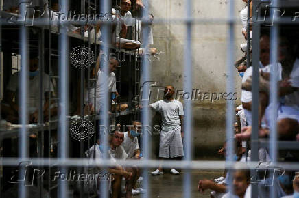 FILE PHOTO: Media tour at CECOT prison in Tecoluca