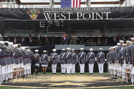 US President Trump delivers commencement address at US Military Academy