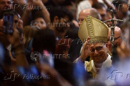 Pope Leo leads a Mass in St. Peter's Basilica, at the Vatican