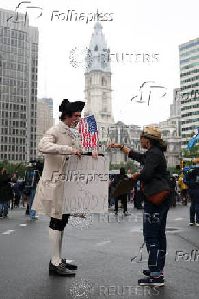 No Kings Day protest, in Philadelphia