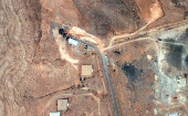 A satellite image shows damage to the tunnel entrances of the Isfahan Nuclear Technology Research Center