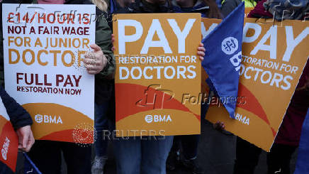 FILE PHOTO: Junior doctors strike over pay and conditions, in Liverpool