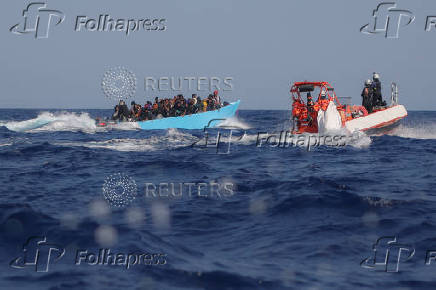 Sea-Watch 5 migrant search and rescue ship rescues migrants in the SAR zone, off Libya