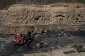 High wall mining operations in Mercer County, West Virginia