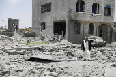 Aftermath of U.S. air strikes in Sanaa