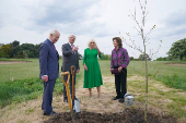 Britain's King Charles and Queen Camilla are joined by King Carl XVI Gustaf and Queen Silvia of Sweden, to plant a Swedish oak tree in the Home Park of Windsor Castle