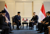 Thai Foreign Minister Sangiampongsa meets Indonesia's Foreign Minister Sugiono in Bangkok
