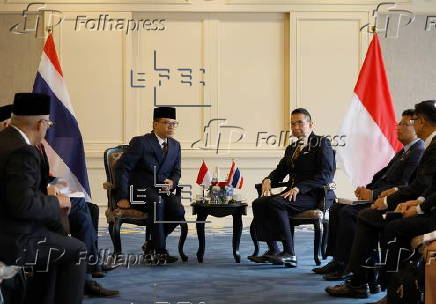 Thai Foreign Minister Sangiampongsa meets Indonesia's Foreign Minister Sugiono in Bangkok