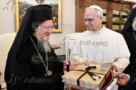 Pope Leo XIV meets Ecumenical Patriarch Bartholomew of Constantinople at the Vatican