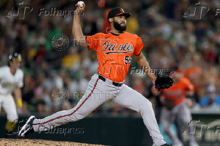MLB: Baltimore Orioles at Athletics