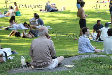 O dia da independência de 4 de julho é comemorado no Central Park Great Lawn.