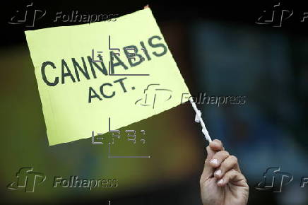 Cannabis advocates protest government plan to reclassify marijuana as a narcotic