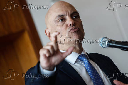 Alexandre de Moraes em discurso no STF